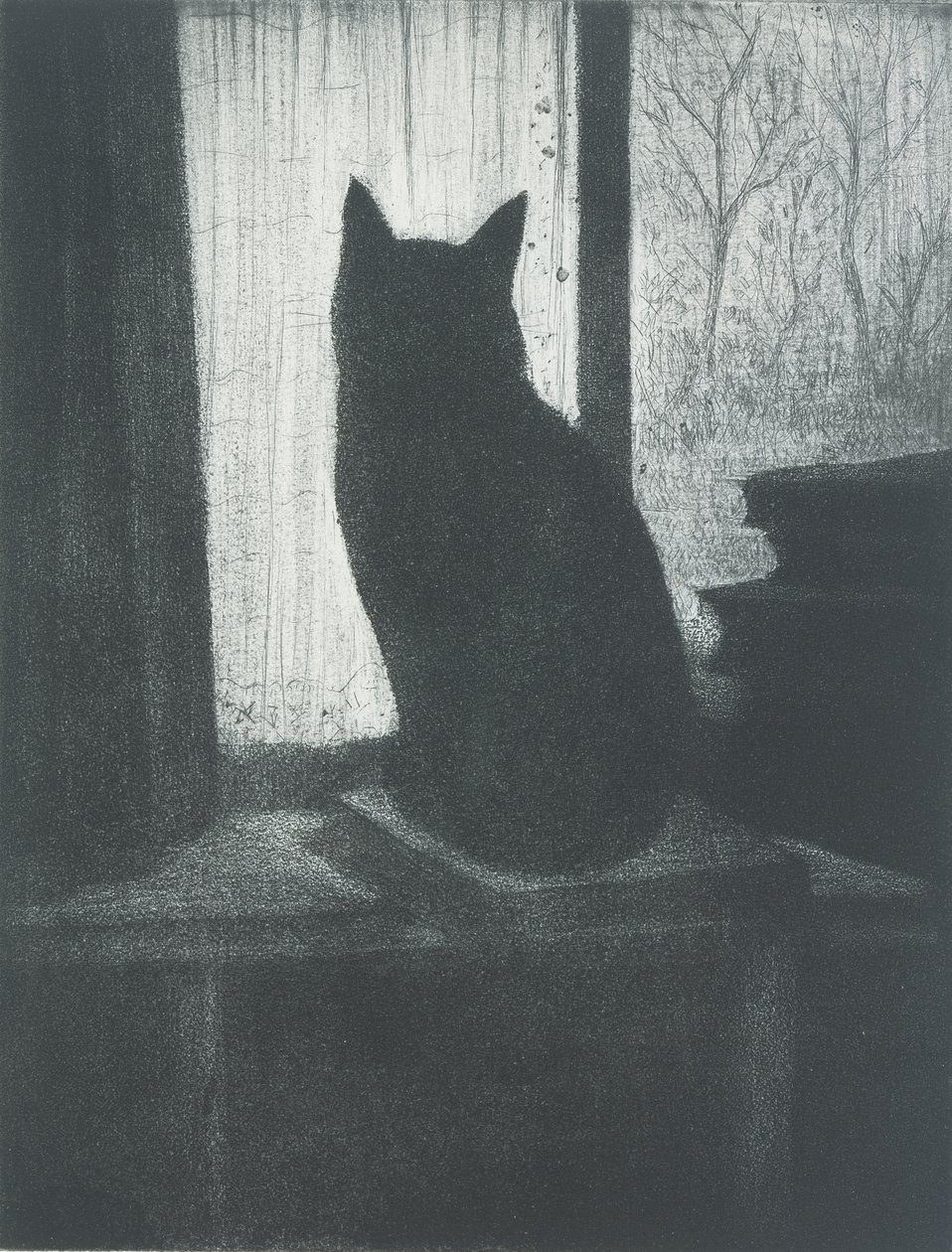Le Chat, ca. 1920 (etsing og akvatint) av Christopher Richard Wynne Nevinson
