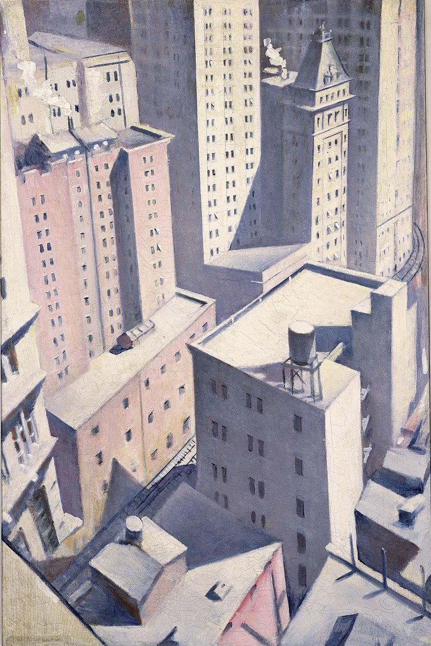 Looking Down on Downtown, 1920 (etsing og drypoint) av Christopher Richard Wynne Nevinson
