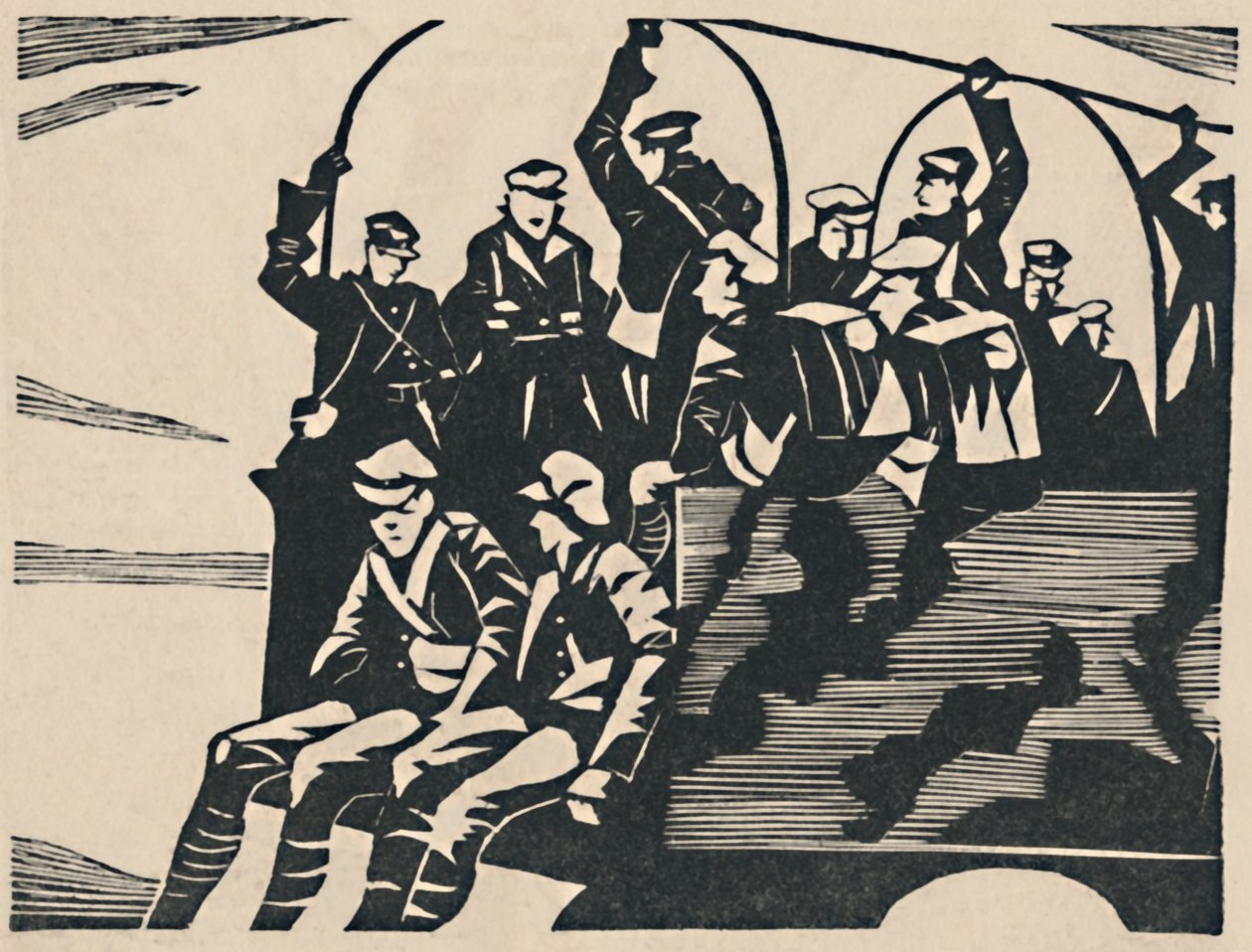 Lorry-Jumpers, 1919 av Christopher Richard Wynne Nevinson