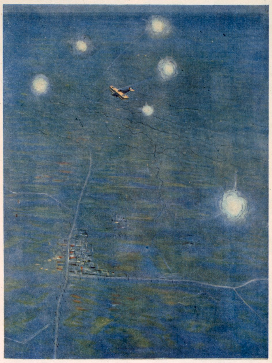 Over the Lines, fra British Artists at the Front, Continuation of The Western Front, 1918 av Christopher Richard Wynne Nevinson