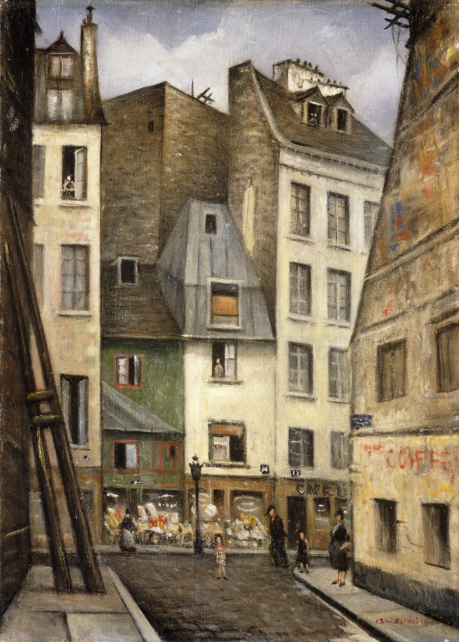Rue St. Julien le Pauvre, Paris, av Christopher Richard Wynne Nevinson