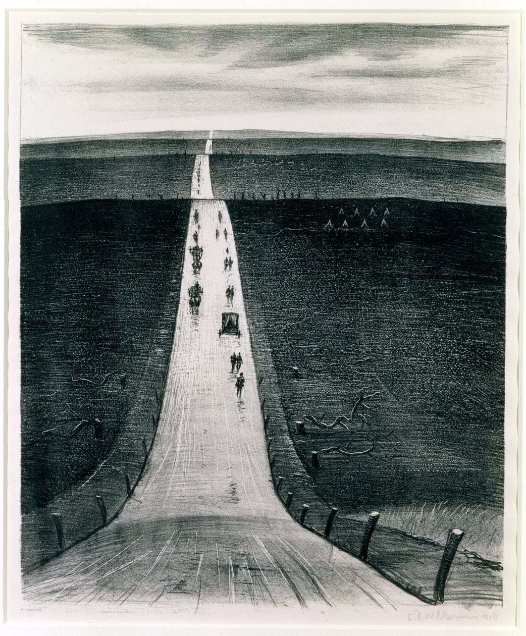 Veien fra Arras til Bapaume, 1918 av Christopher Richard Wynne Nevinson