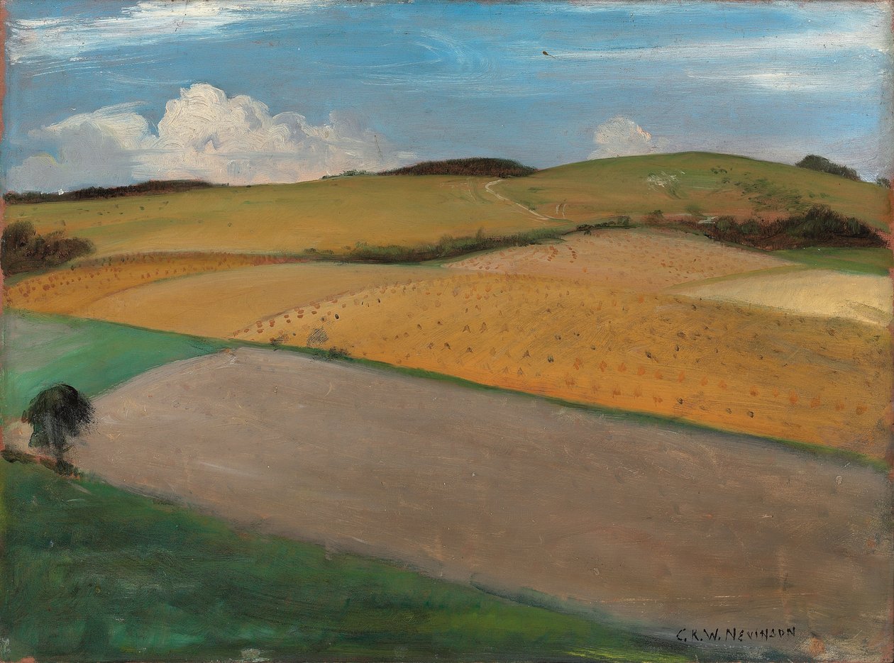 The Trundle at Goodwood, 1930-tallet av Christopher Richard Wynne Nevinson