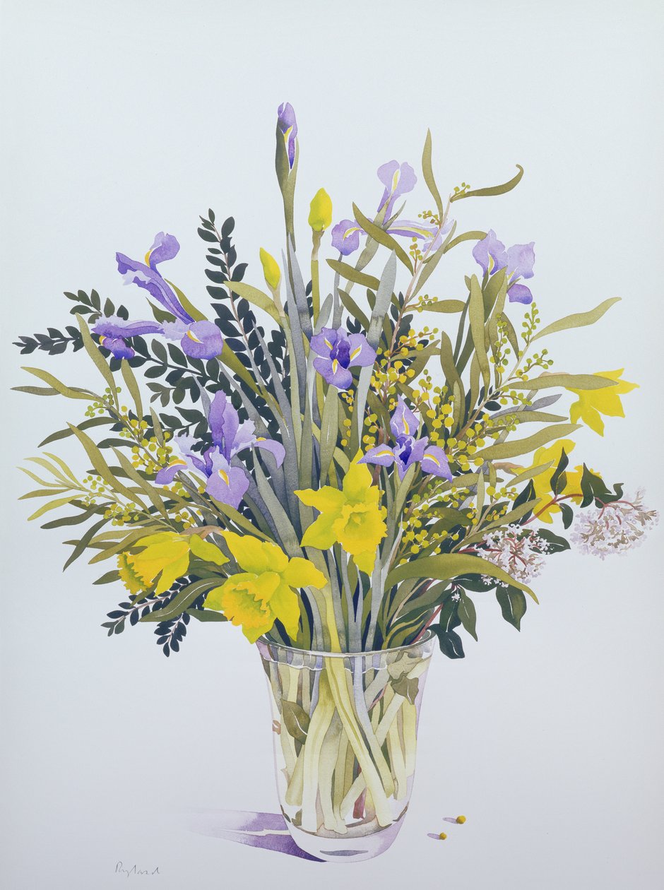 Vårblomster (wc på papir) av Christopher Ryland