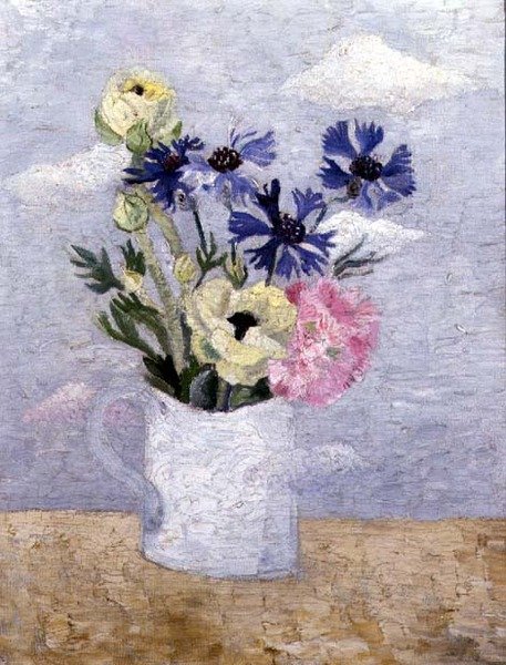 Blomster i et hvitt krus av Christopher Wood