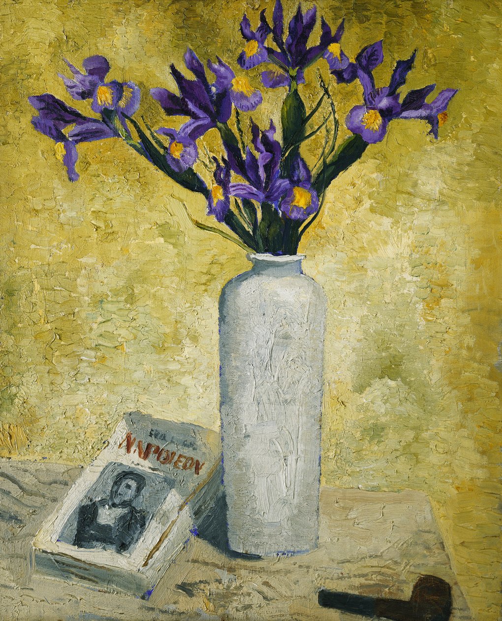 Iris i en høy vase av Christopher Wood