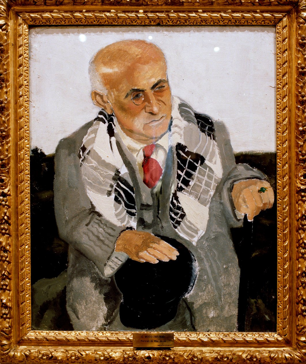 Portrett av den franske poeten Max Jacob (1876-1944) Maleri av Christopher Wood (1901-1930) 1930 rundt Orleans, Museum of Fine Arts. av Christopher Wood