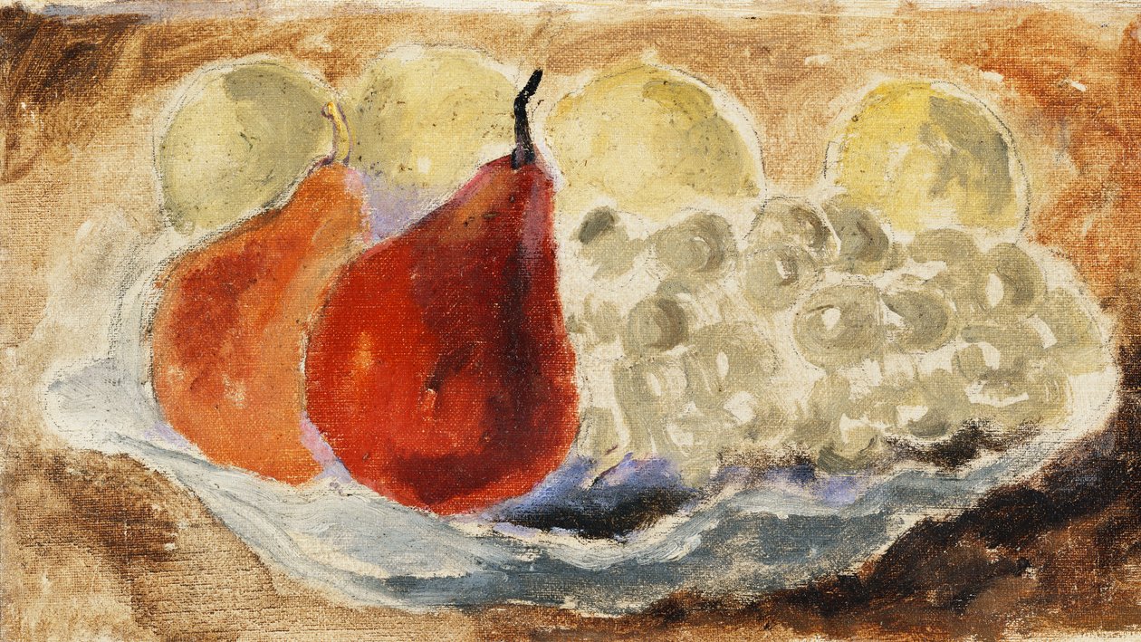 Skjell, fat og frukt, ca. 1922 (olje om bord) av Christopher Wood