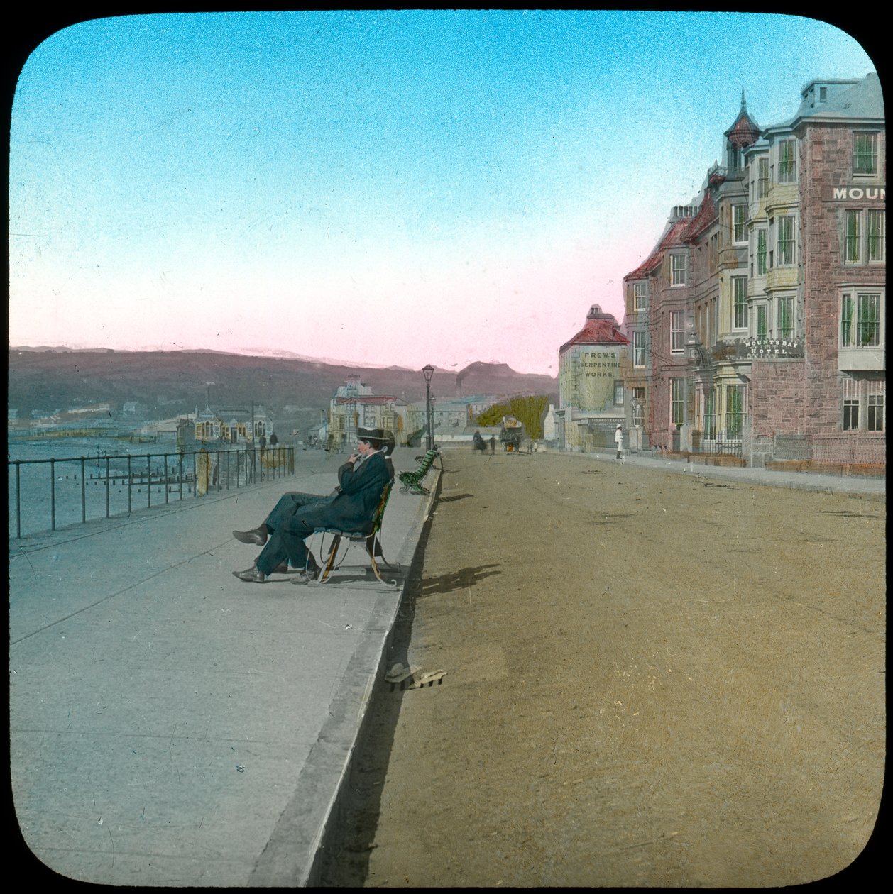 Esplanade, Penzance, Cornwall, slutten av 1800- eller begynnelsen av 1900-tallet av Church Army Lantern Department