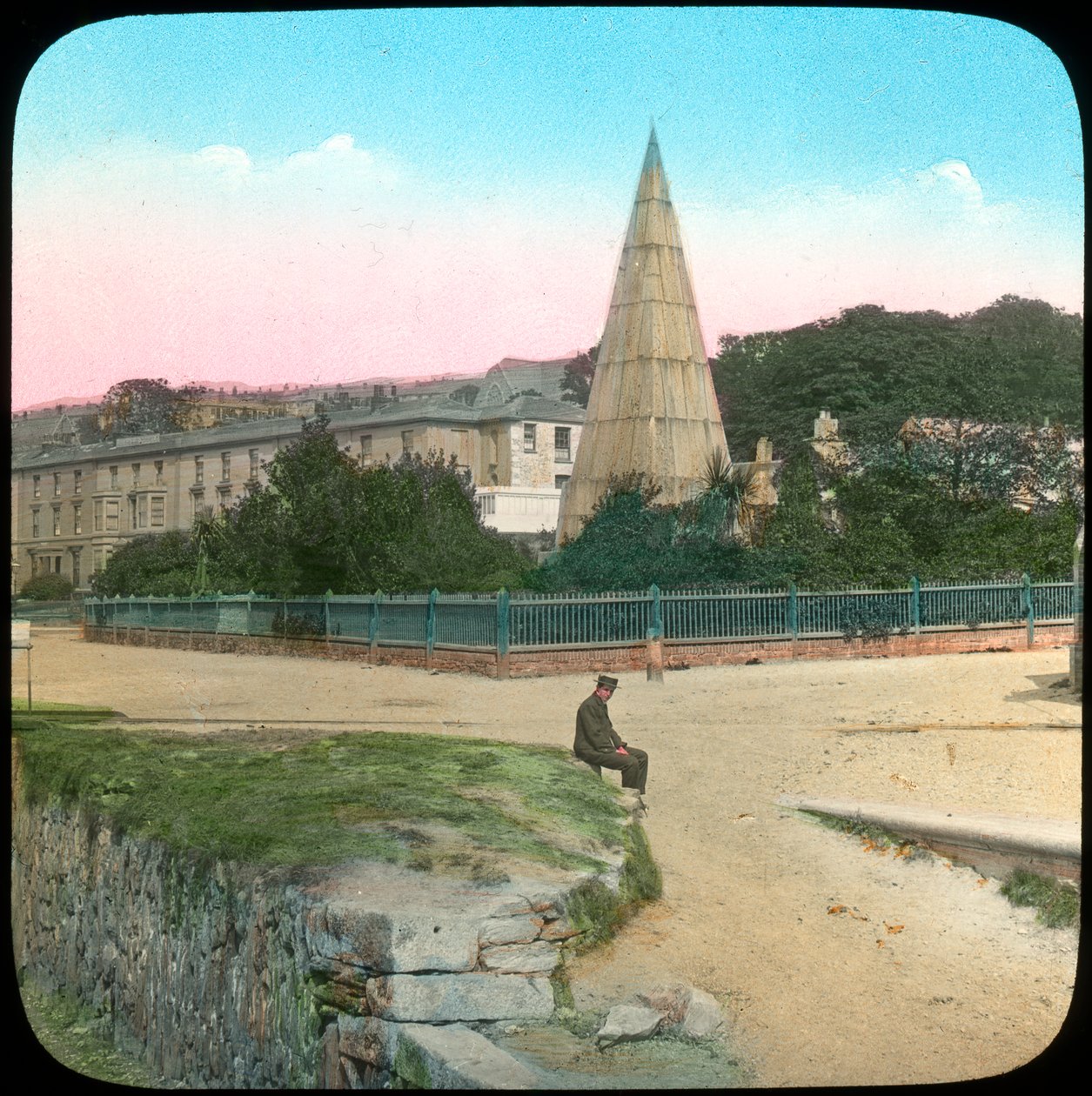 Killigrew Monument, Falmouth, Cornwall, slutten av 1800- eller begynnelsen av 1900-tallet av Church Army Lantern Department