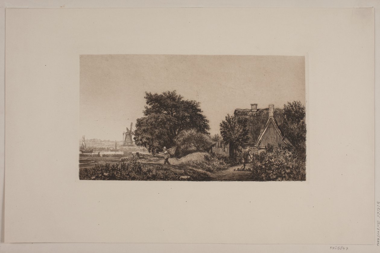 Landskap med mølle av Cilius Johannes Konrad Andersen