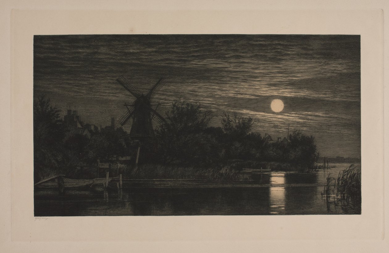 Månelysekvelden på Tubæk av Cilius Johannes Konrad Andersen