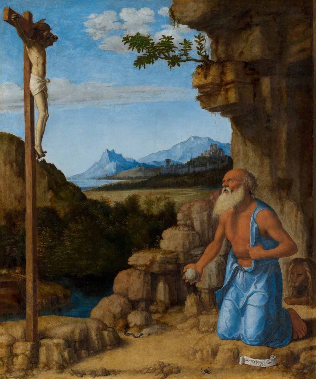 Saint Hieronymus i villmarken av Cima da Conegliano
