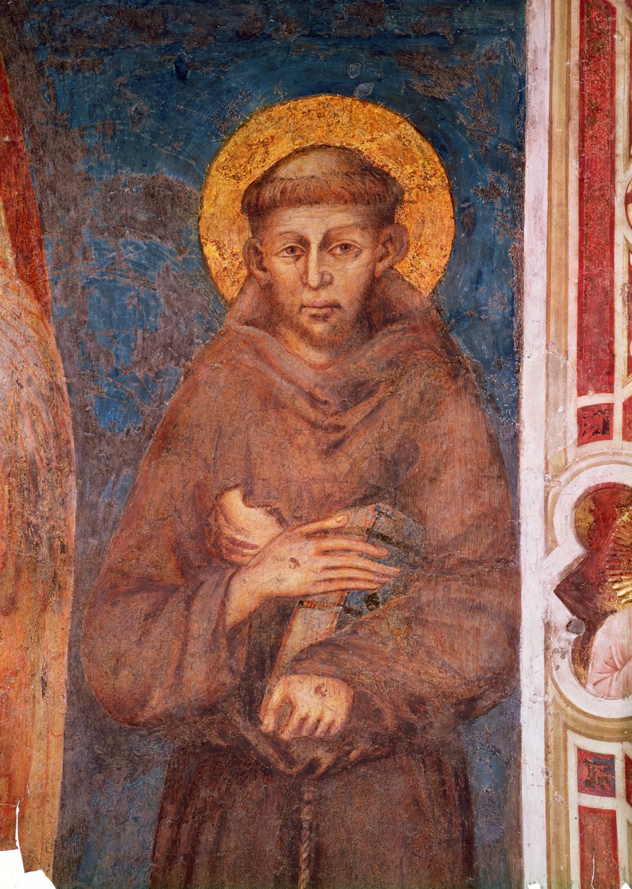 St. Francis (detalj av 440729) av Giovanni Cimabue