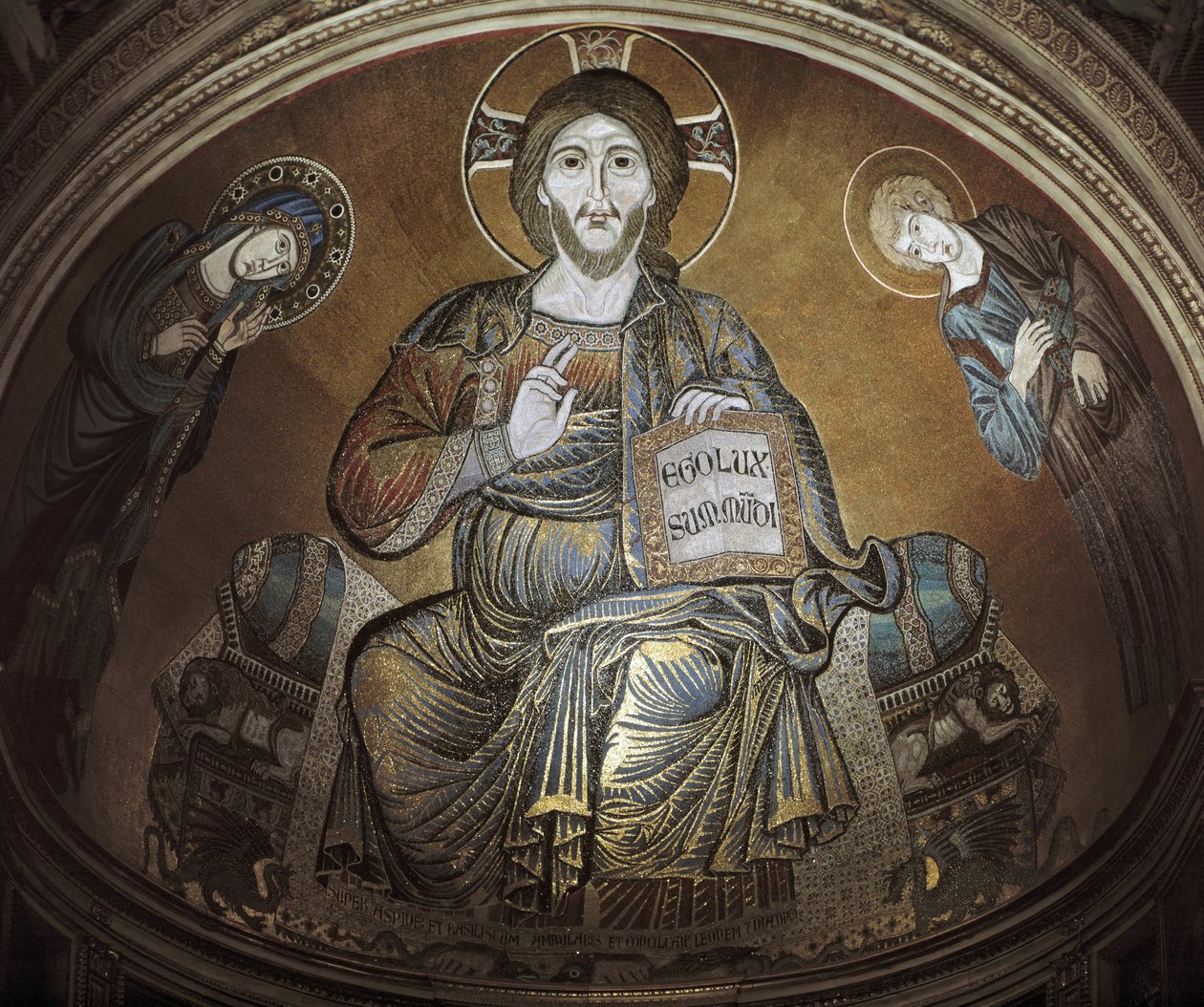 Kristus i Majestet. Mosaikk av Cimabue