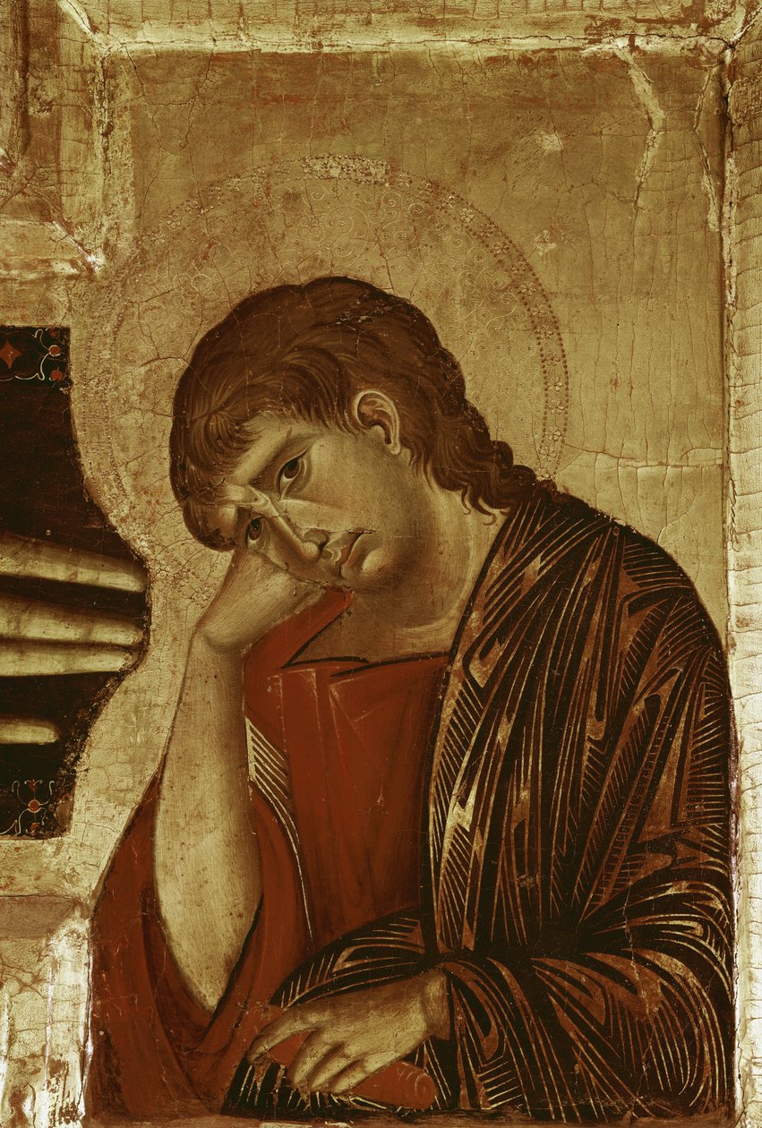 Krusifiks: Detalj av Johannes (tempera på tre av Cimabue