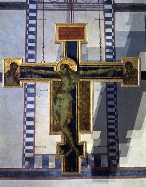 Crucifixion, ca. 1285 (tempera på panel) (for detaljer se 123189) av Cimabue