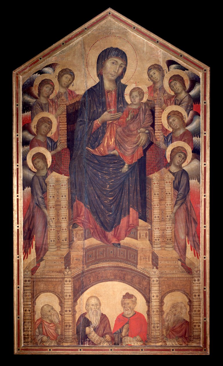 Maesta of the Holy Trinity (tempera på tre av Cimabue
