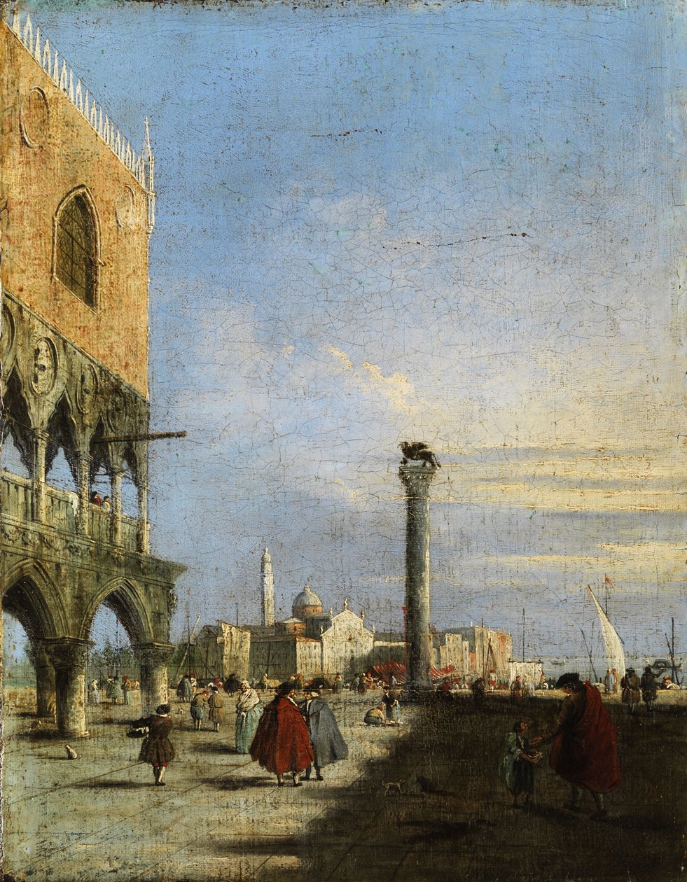 Markusplassen av Francesco circle of Guardi