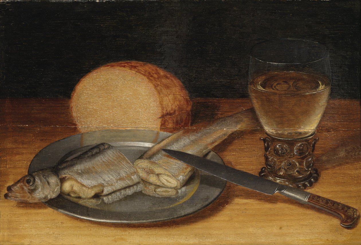 Fastenstillleben av Circle of Georg Flegel