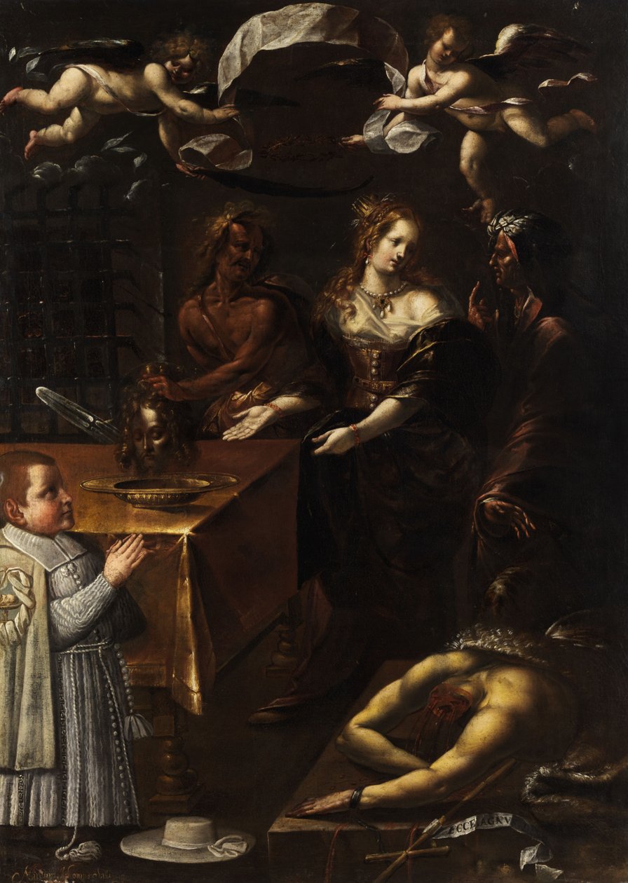 Halshugging av døperen Johannes av Circle of Giulio Cesare Procaccini