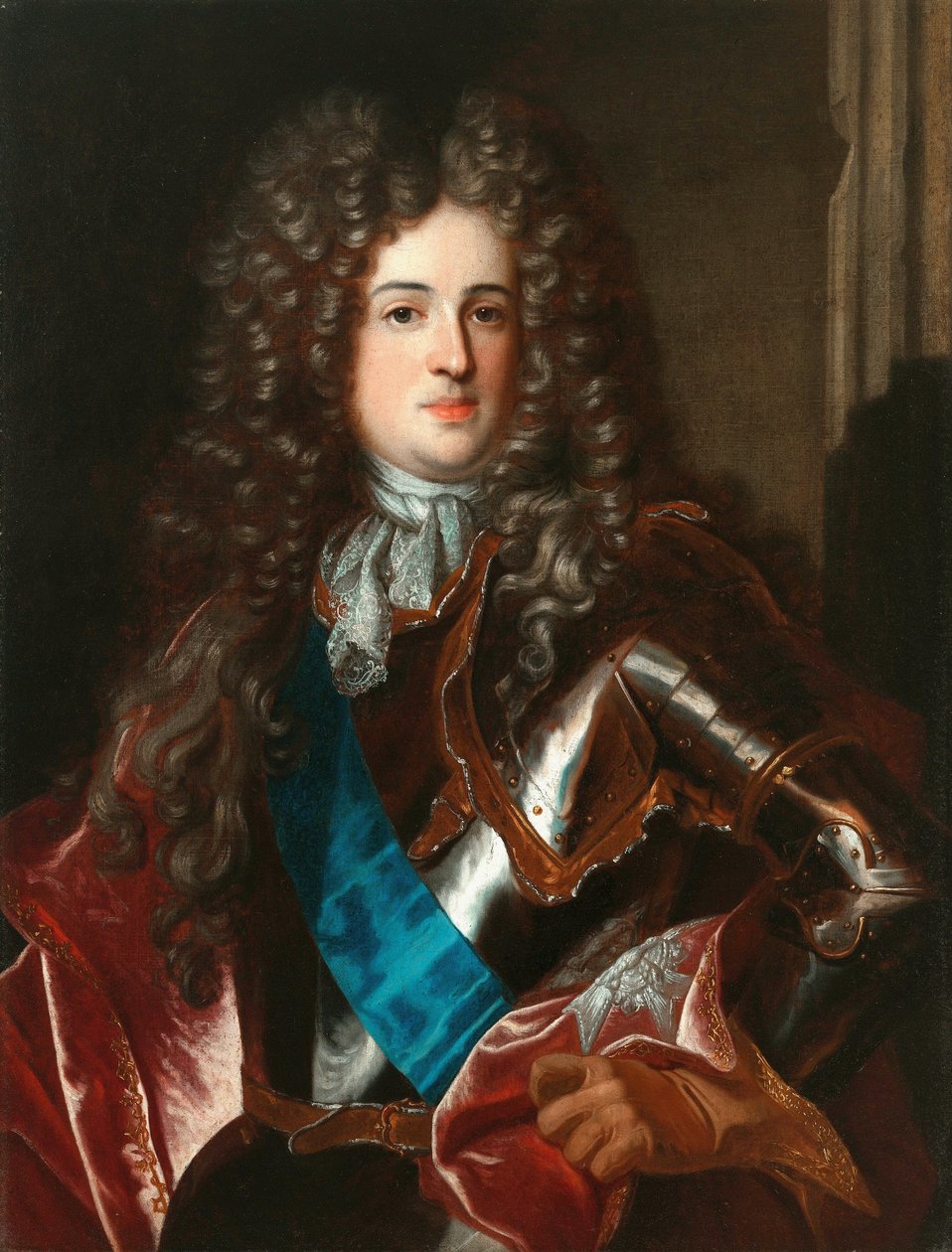 Portrett av Aleksander Benedykt Sobieski. av Circle of Hyacinthe Rigaud