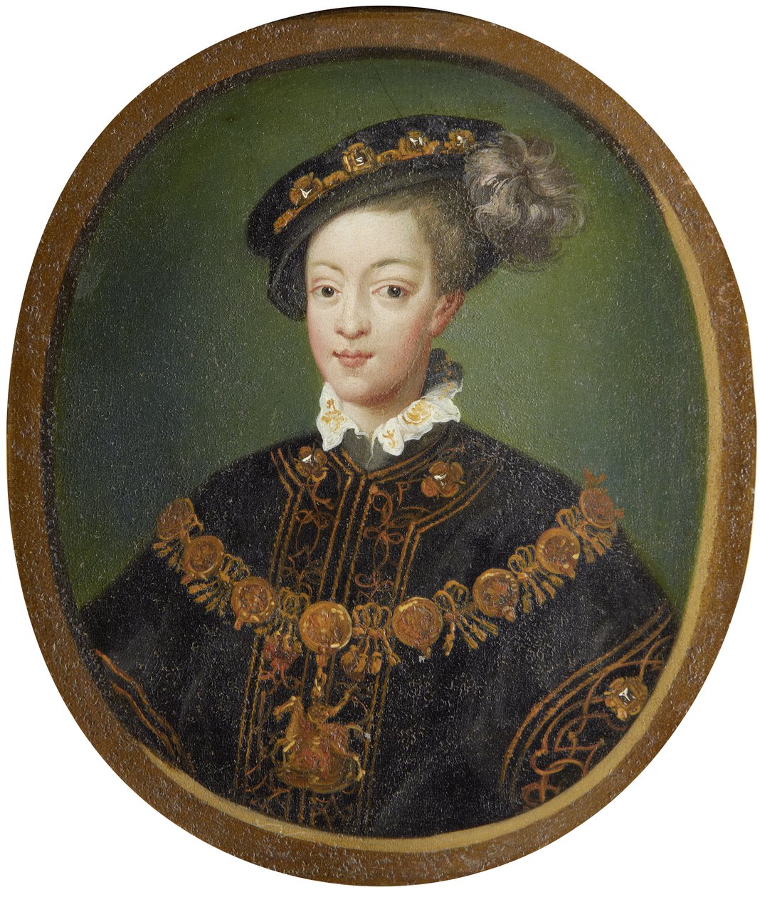 Portrett av Edward VI av Circle of Isaac Oliver