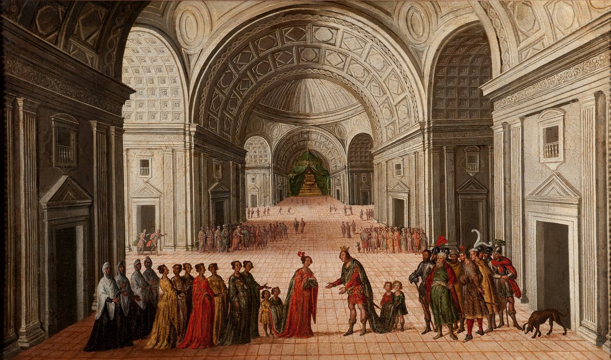 Salomos møte og dronningen av Sheba av Juan de la Corte