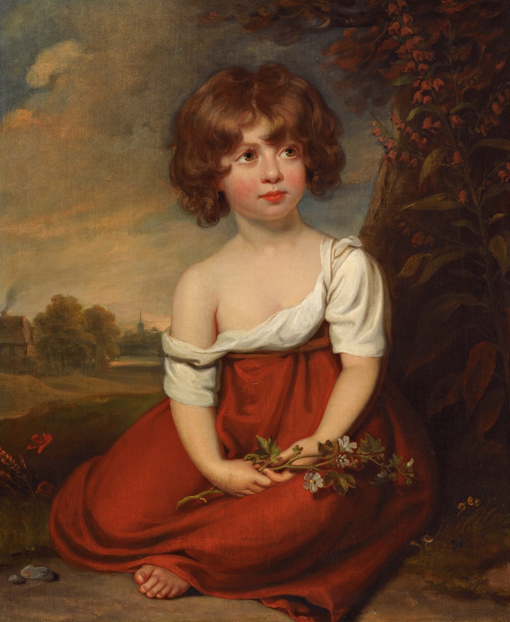 Portrett av en dame, sies å være Elizabeth Brudenell-Bruce av Circle of William Beechey