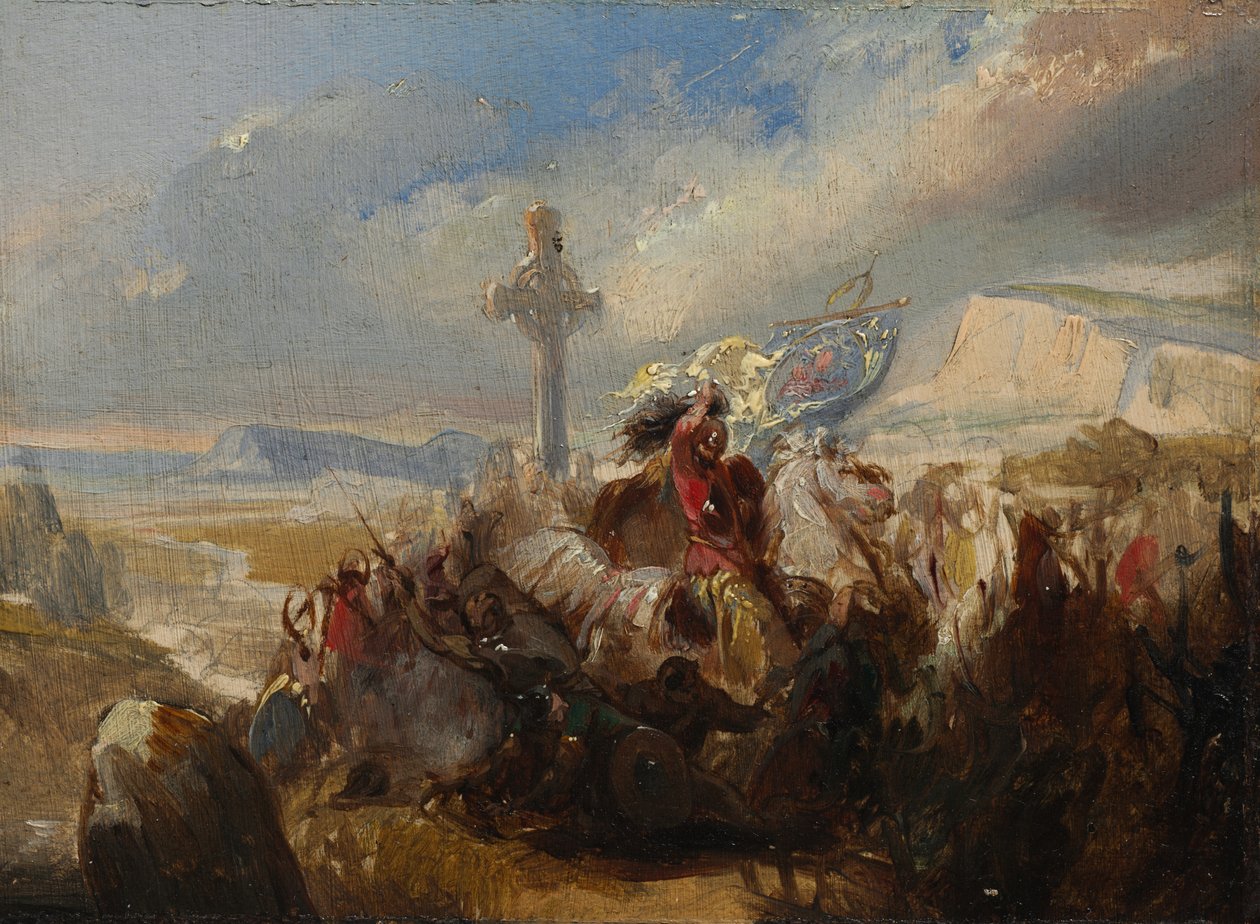 Slaget ved Poitiers, 25. oktober 732 av Circle of Baron Charles de Steuben