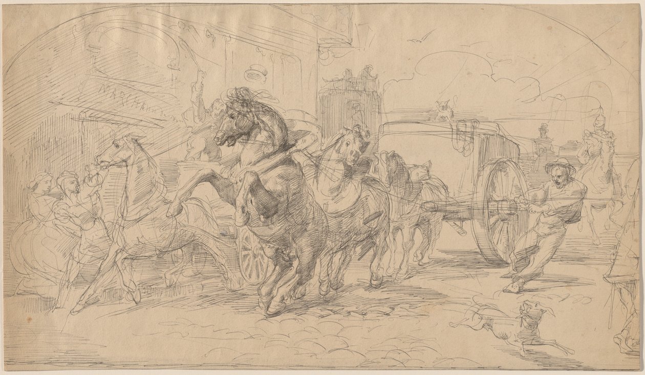 The Runaway Carriage   1224111   no       norwegian Successfully Translated  Original: Cotton Augustus III, f.25, A knight with pole-hammer (vellum) Translat: Cotton Augustus III, f.25, A knight with pole-hammer (vellum) 1352086 no norwegian Successfully T av Circle of Eugène Delacroix