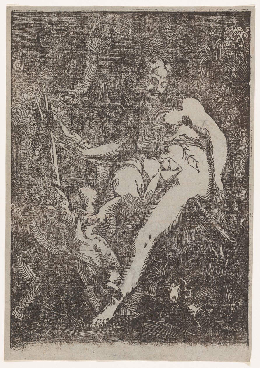 Den hellige Maria Magdalena i bot, 1590-1607. av Circle of Giuseppe Scolari