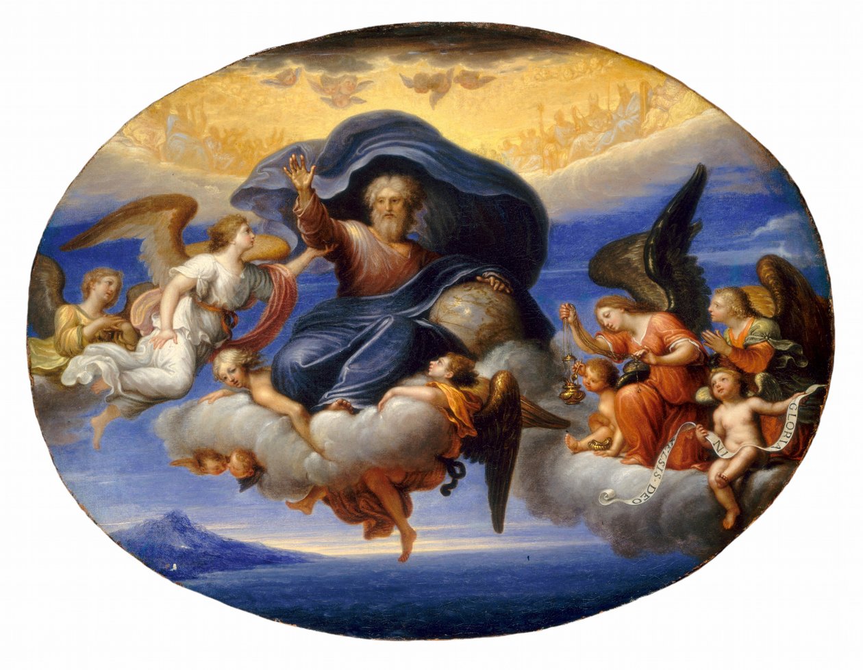 Gud Faderen av Circle of Pierre Mignard I