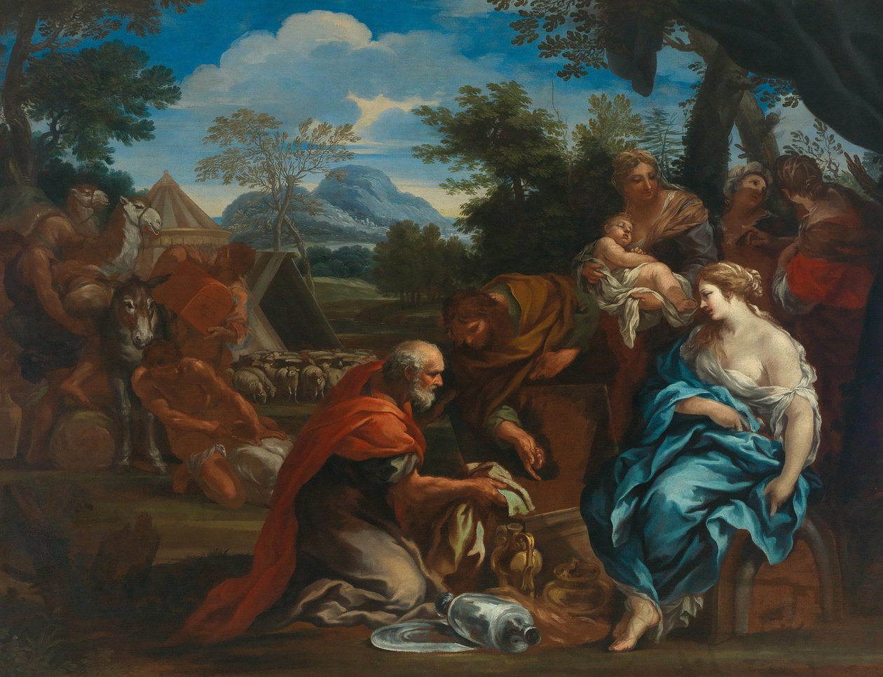 Laban søker etter bildene av guder, skjult av Rahel, 1670-tallet. av Ciro Ferri