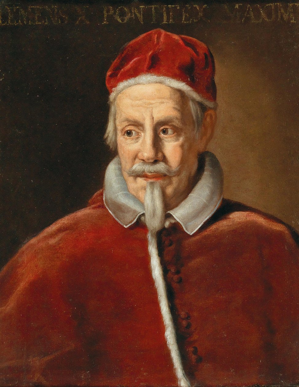 Portrett av paven Clement X 1590-1676, tidlig på 1670-tallet. av Ciro Ferri