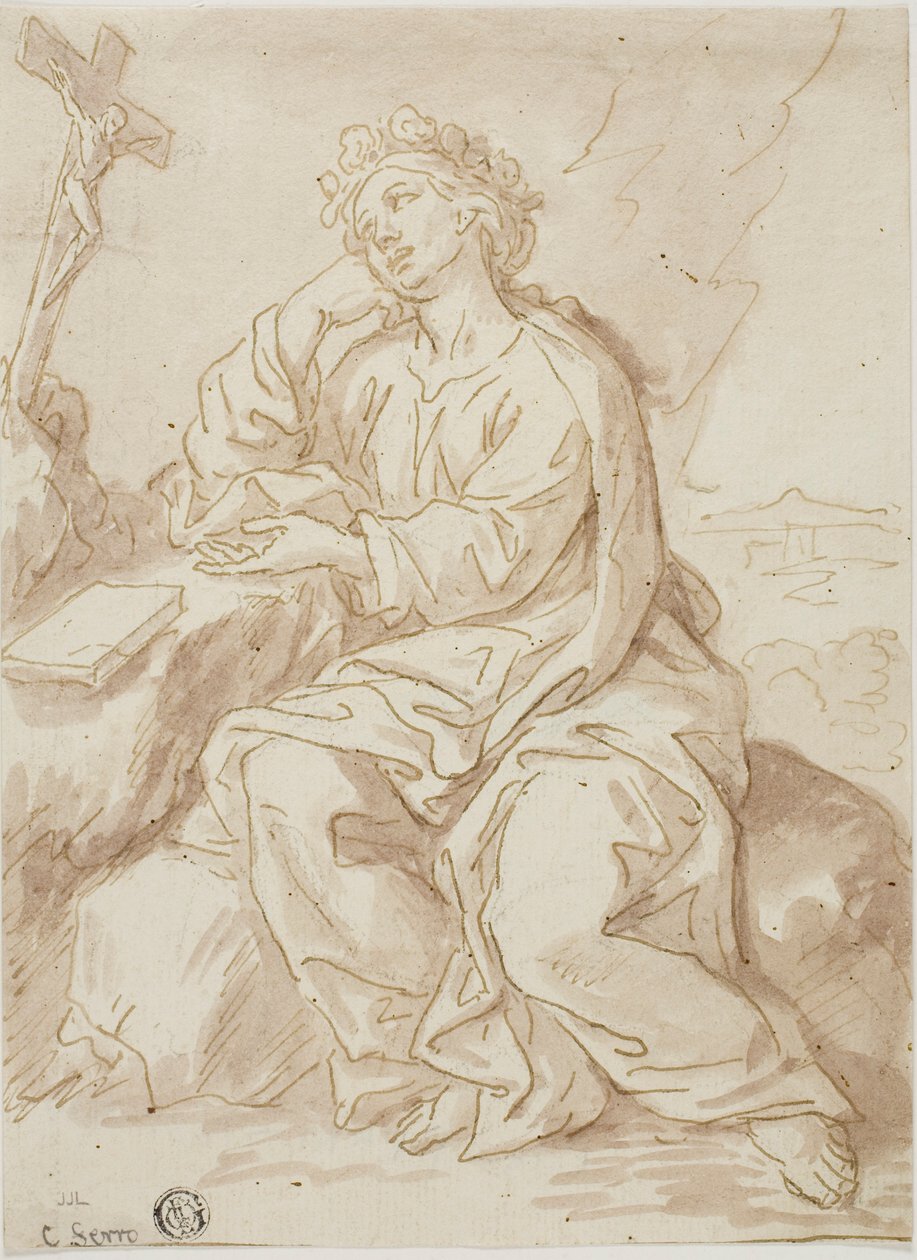 Saint Dorothy ber i ørkenen av Ciro Ferri