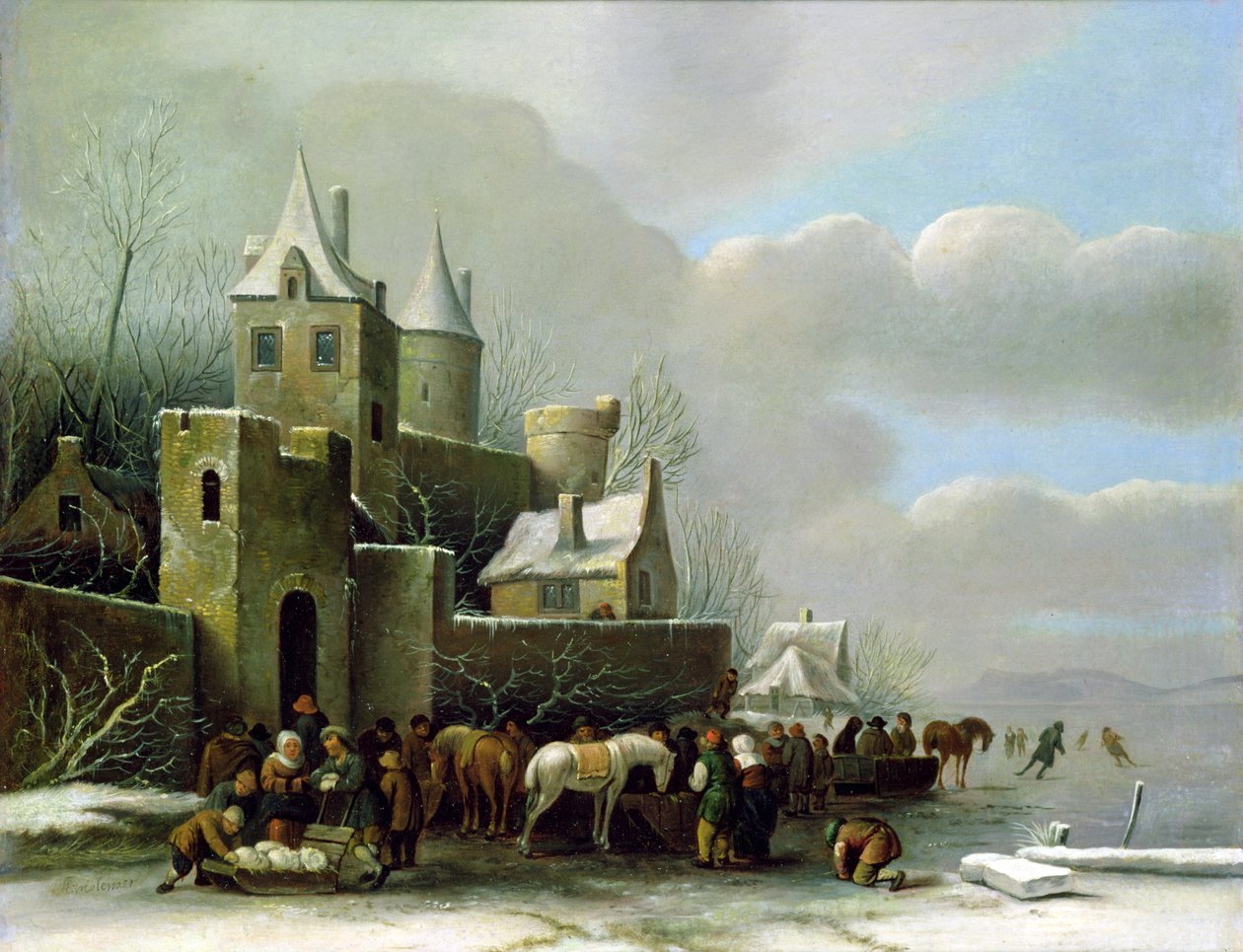 Vinterscene av Claes Molenaer