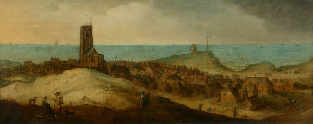Egmond ann Zee (olje på panel) av Claes Jacobsz. van der Heck