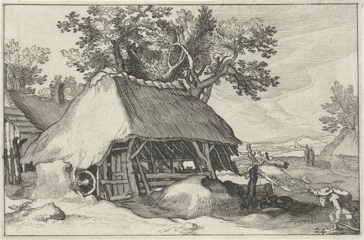 Gård Landskap med gårder (serietittel) av Claes Jansz. Visscher (II)