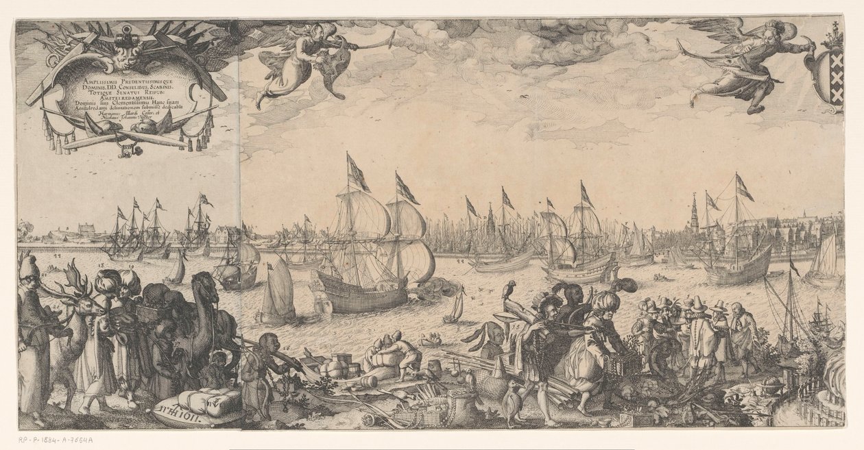 Profil av Amsterdam, sett fra IJ (venstre del) av Claes Jansz. Visscher (II)