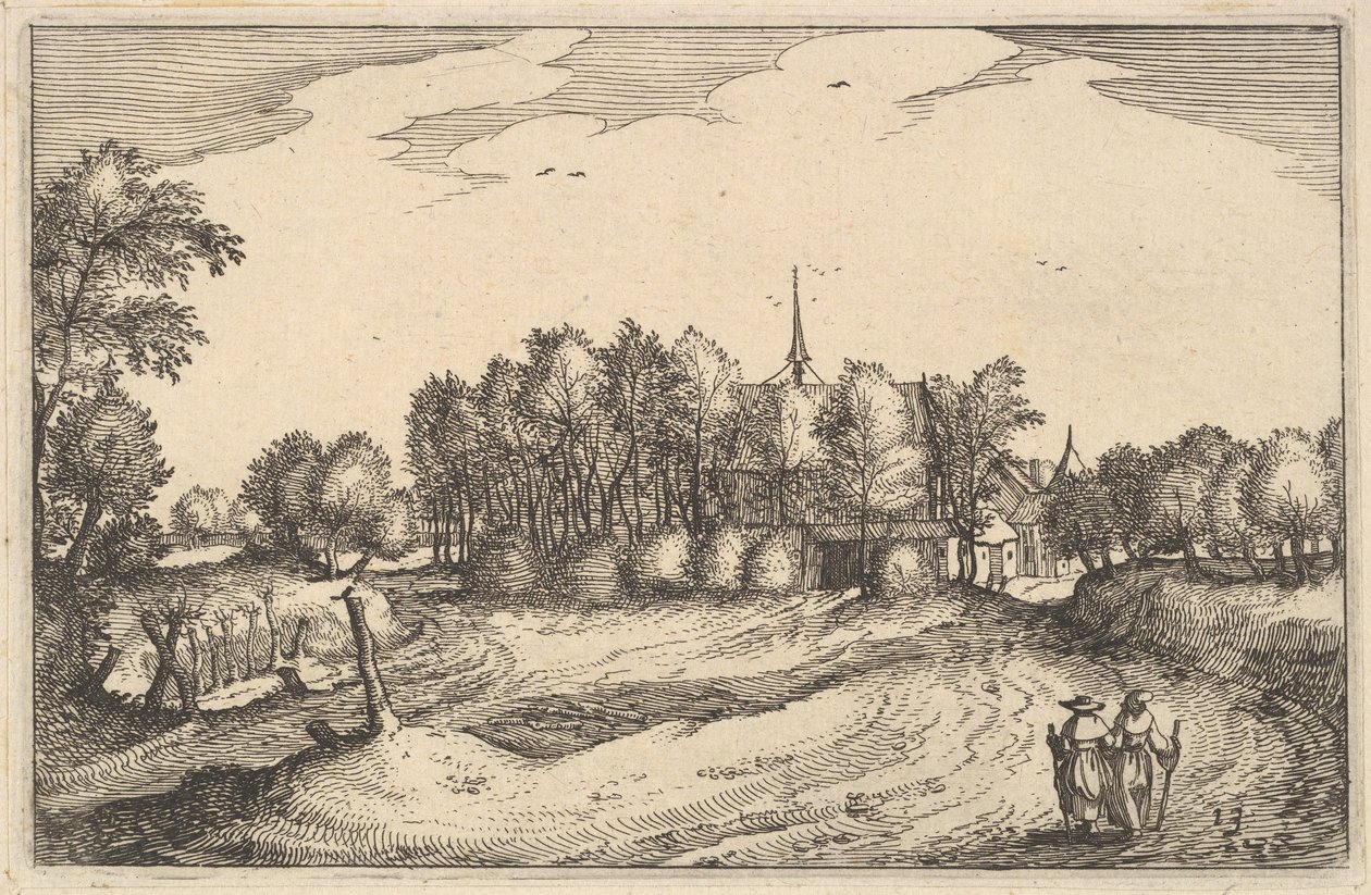 Et kloster, plate 13 fra provinsen og byen hertugdømmet Brabant, ca. 1610 av Claes Jansz Visscher