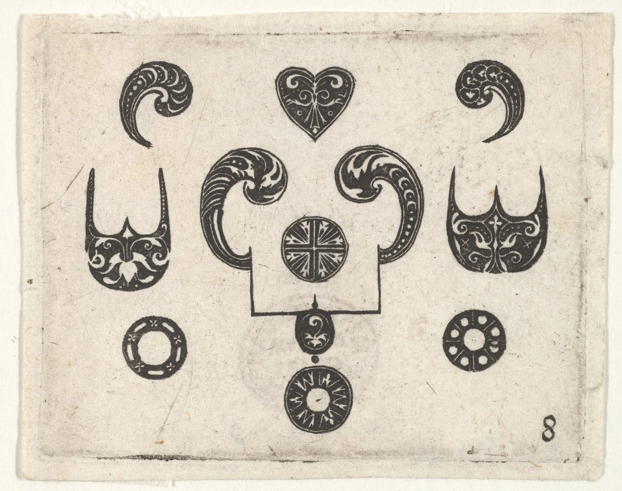 Svarttrykk med forskjellige motiver, ca. 1620. av Claes Jansz Visscher