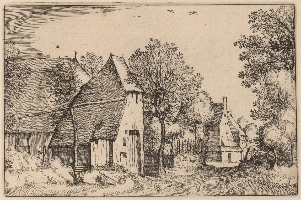 Landsbyveien av Claes Jansz Visscher after Johannes van Doetechum, the Elder after Lucas