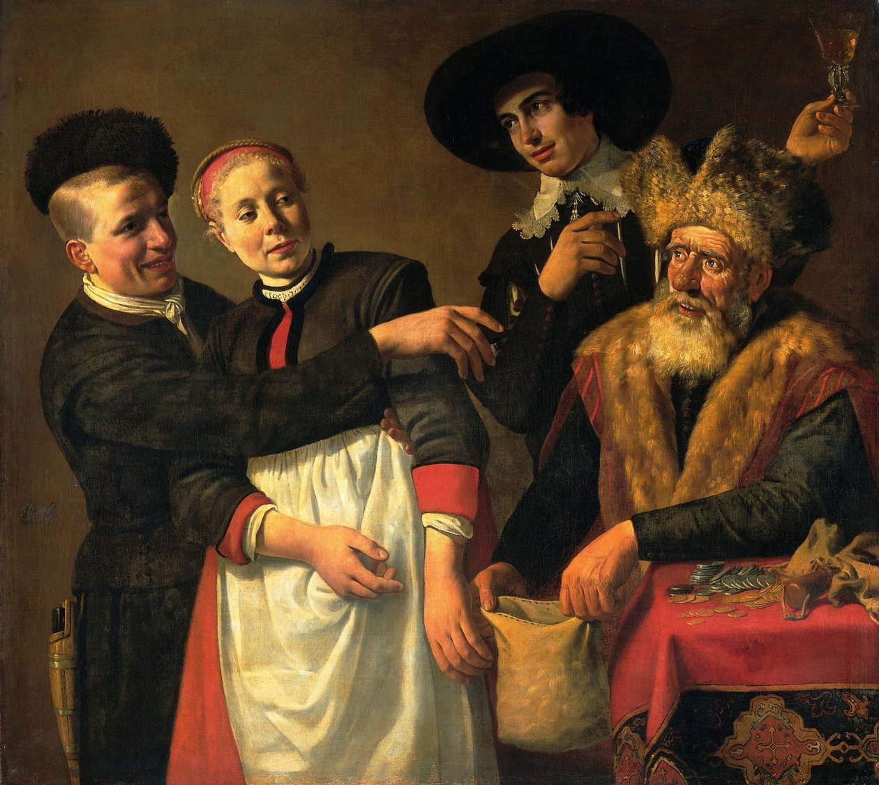 Mooy-Aal og hennes friere (G.A. Bredero, ‘Moortje’, 1615) av Claes Moeyaert