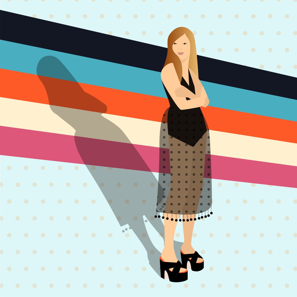 Mote striper av Claire Huntley