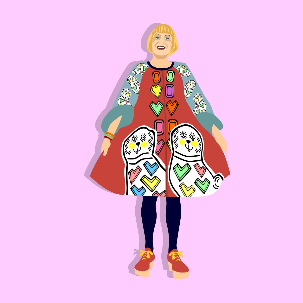 Portrett av Grayson Perry av Claire Huntley