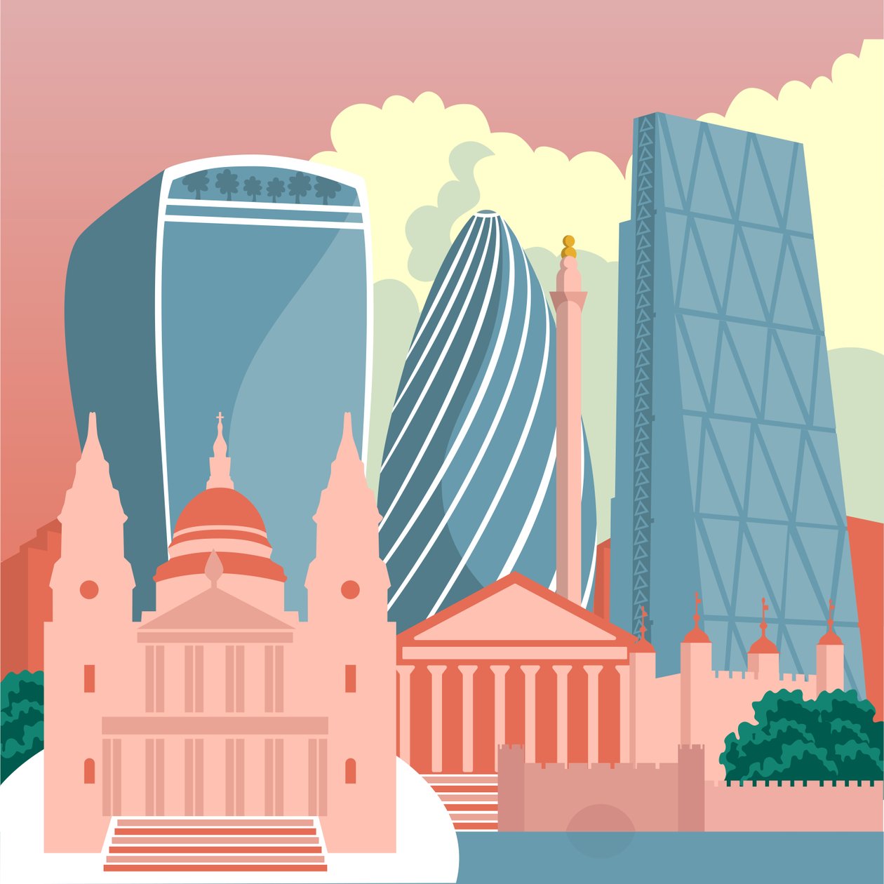 Square Mile bybilde av Claire Huntley