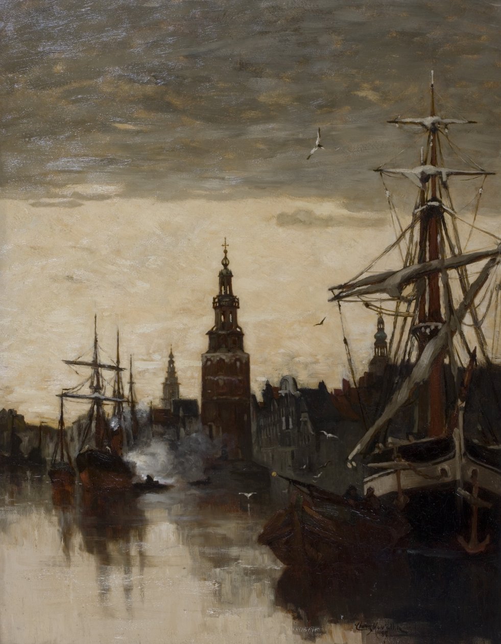 Old Watch Tower, Amsterdam av Clara Montalba