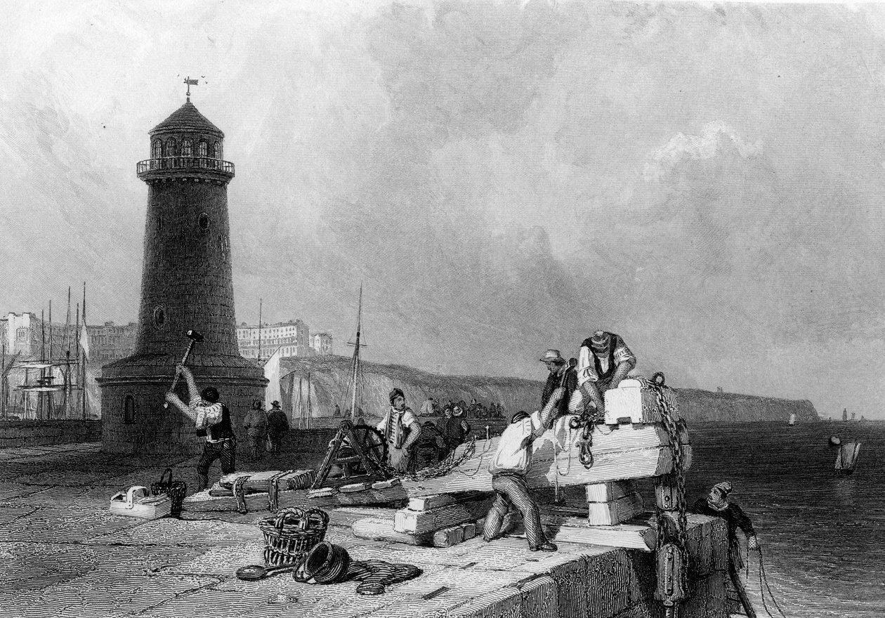 Ramsgate, gravert av Joseph Clayton Bentley, 1836 av Clarkson Frederick Stanfield