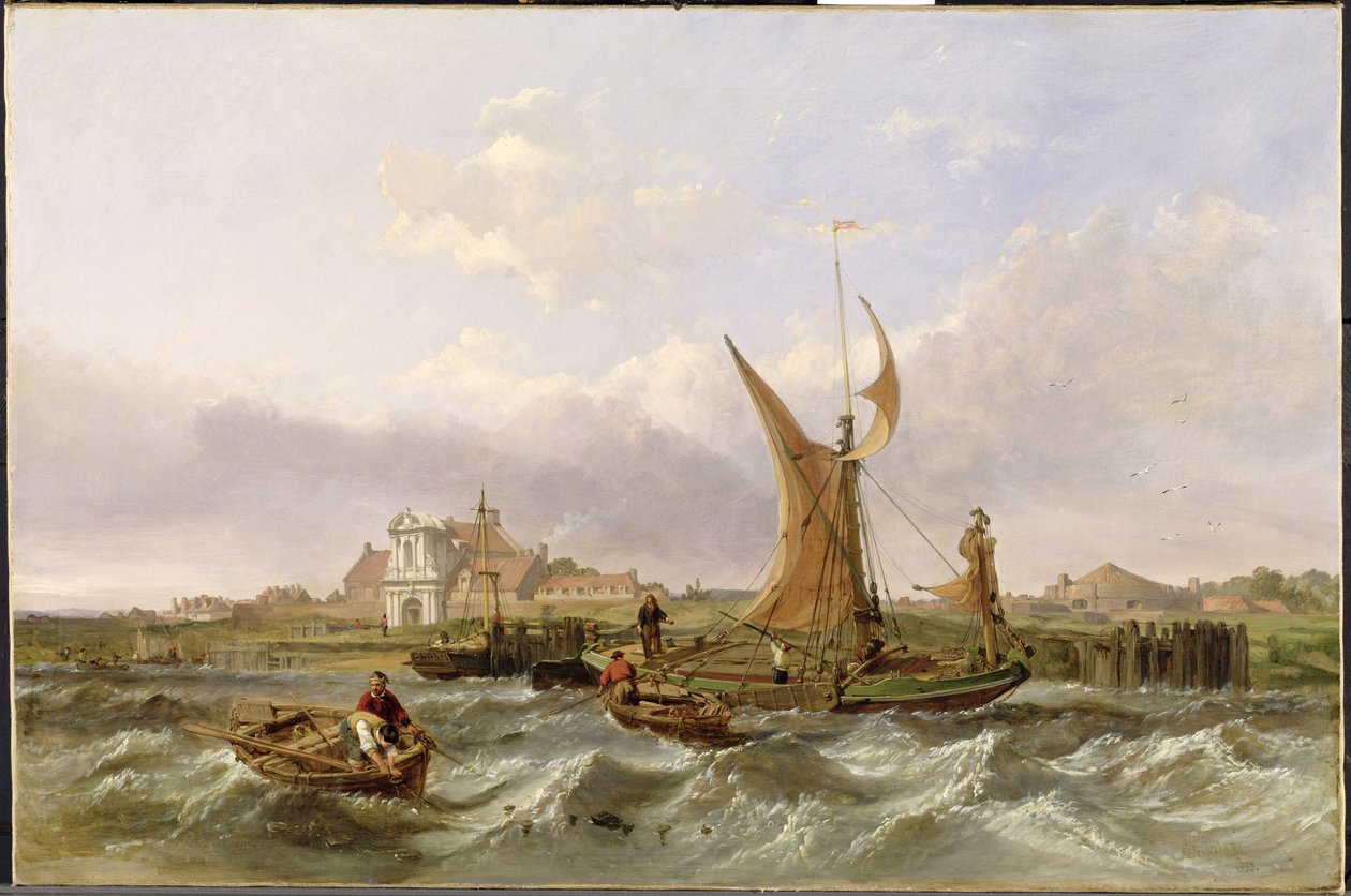 Tilbury Fort - Wind Against the Tide, 1853 av Clarkson Frederick Stanfield